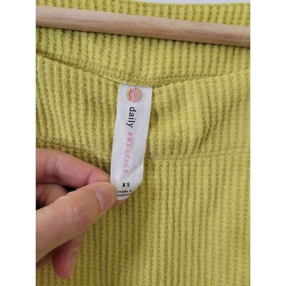 Anthropologie Daily Practice Mustard Yellow Knit Sweater Top Size XSmall - Picture 7 of 7